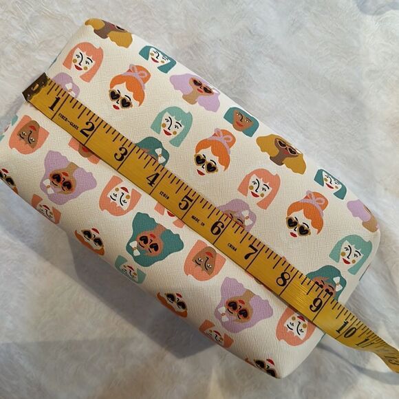 OCS Designs Toiletry Makeup Cosmetic Bag Zipper Pastel Women’s Faces - Picture 5 of 8